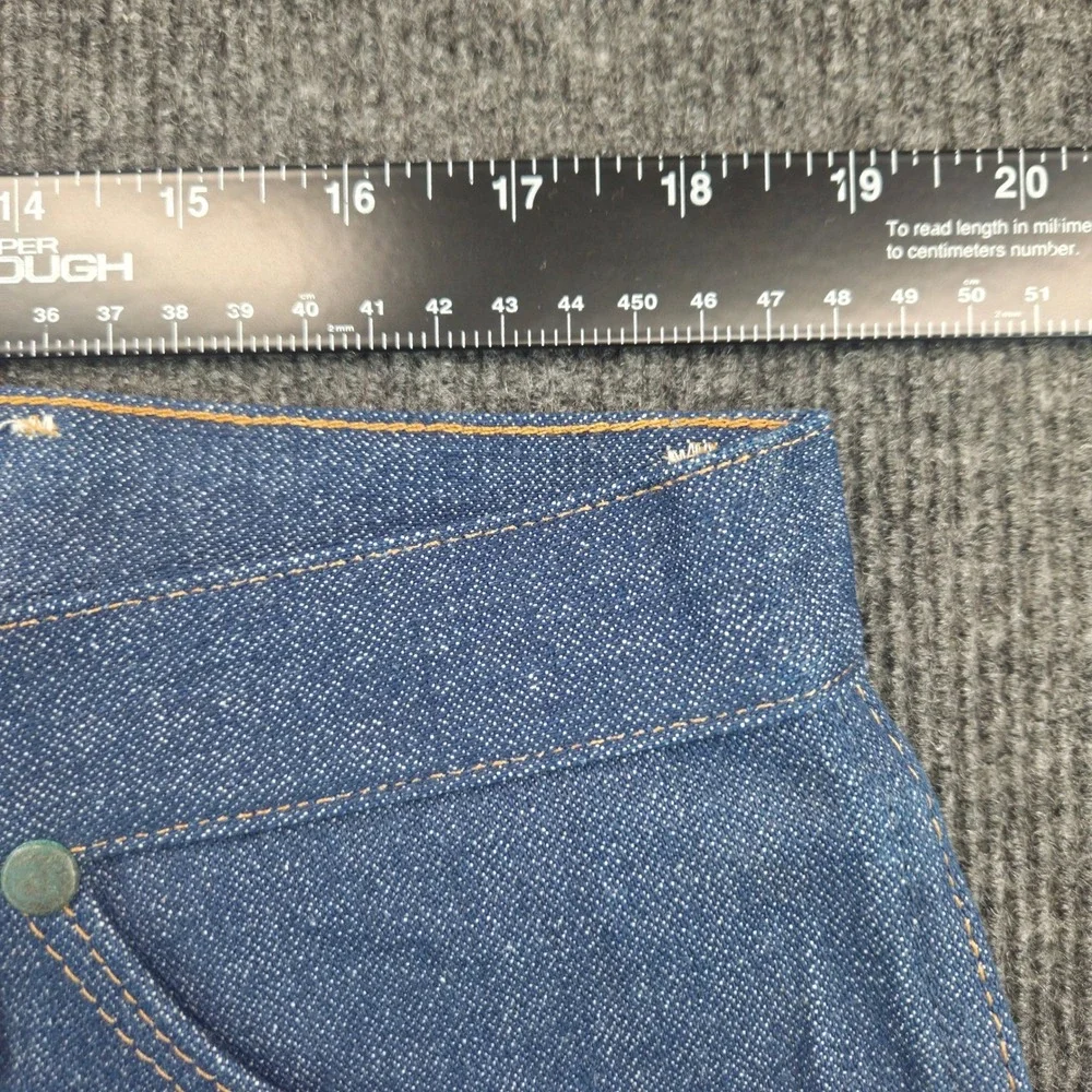 Wrangler Cowboy Cut Original Fit Jeans Mens 38 Raw Hem Blue Denim 13MWZOD‎